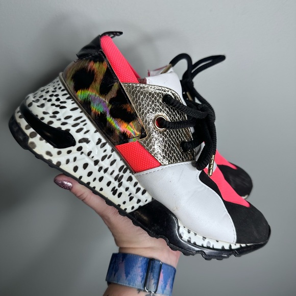 Steve Madden Cliff Coral Leopard Print Sneakers Shoes Wmns Sz 7! - Picture 7 of 8